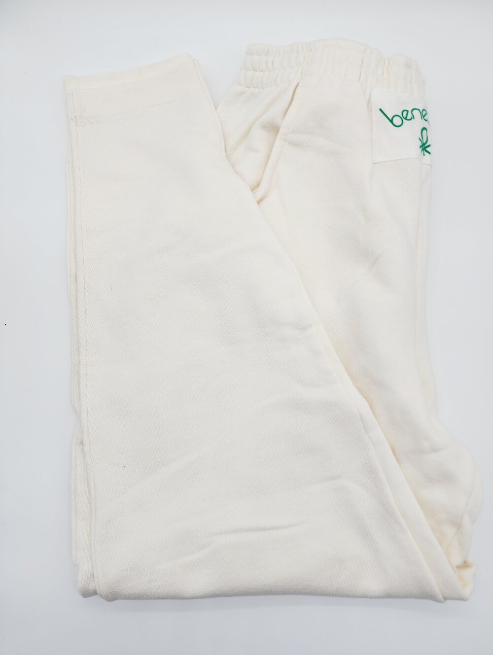 United Colors of Benetton Off White Cotton Sweatpants Italy Size XS NEW - Picture 9 of 15